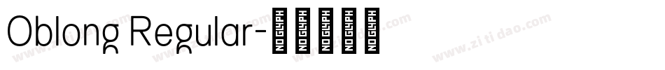 Oblong Regular字体转换